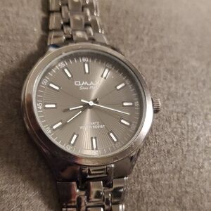 Omax Men’s Stainless Steel Quartz Watch – Silver Dial, Japan Movement (HBJ825)